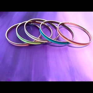 Spring Time Pastel Bangle Bracelet Set